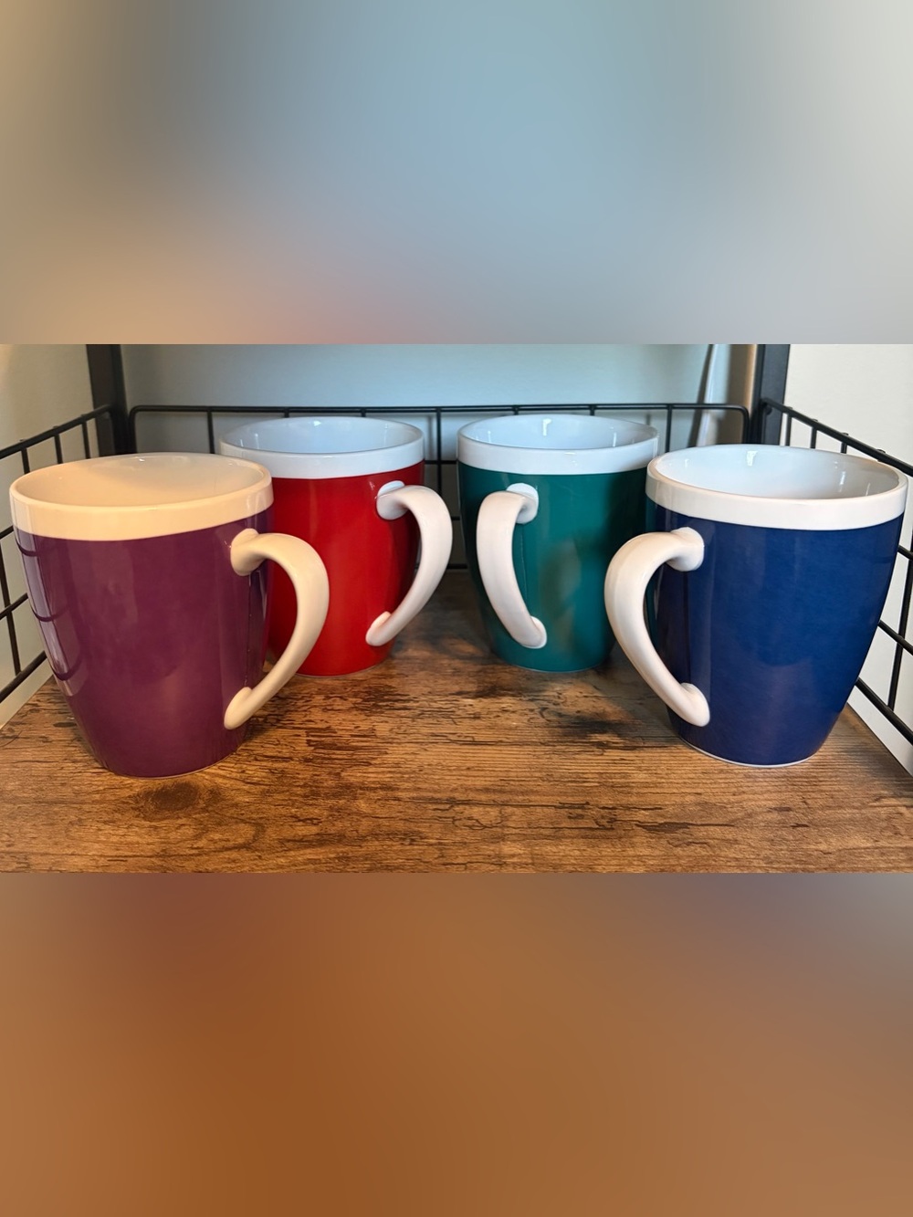 Crate&Barrel - set of 4 porcelain mugs
